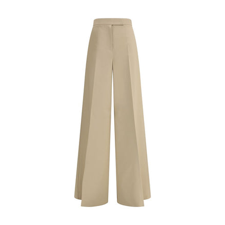 Max Mara Beige Cotton Casual Pants Max Mara