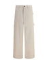 Max Mara Cream Cotton Cargo Pants Max Mara