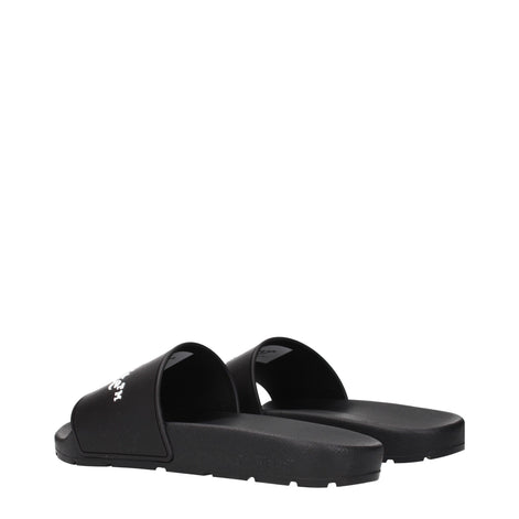 Off-White Black Cotton Slippers Off-White