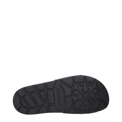 Off-White Black Cotton Slippers Off-White