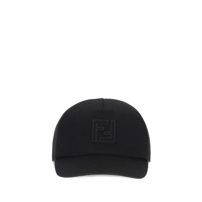 Fendi Black Wool Cap (Baseball Hat) Fendi