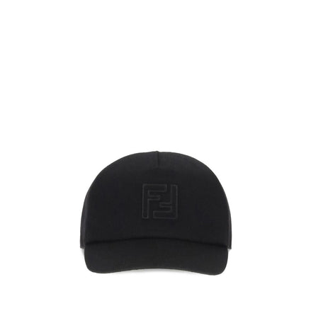 Fendi Black Wool Cap (Baseball Hat) Fendi