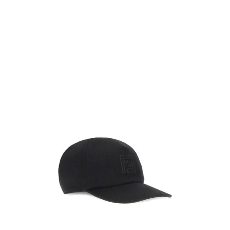 Fendi Black Wool Cap (Baseball Hat) Fendi