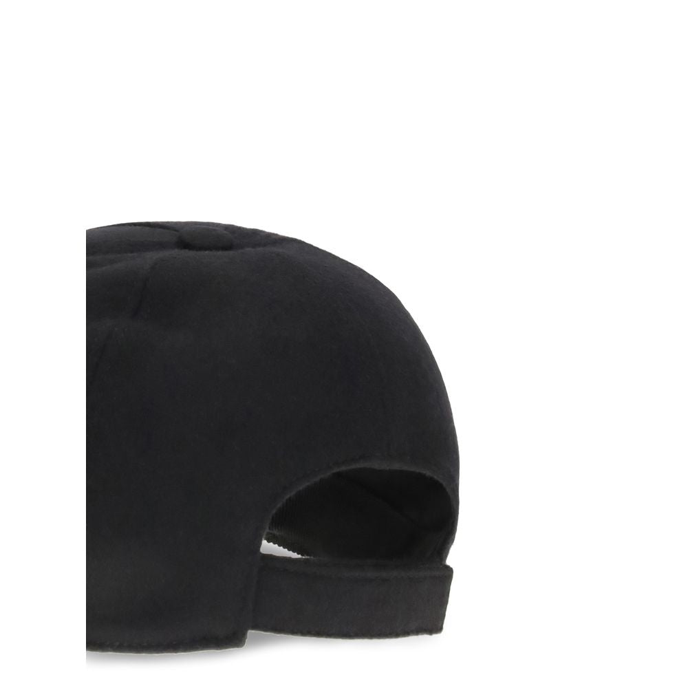 Fendi Black Wool Cap (Baseball Hat) Fendi