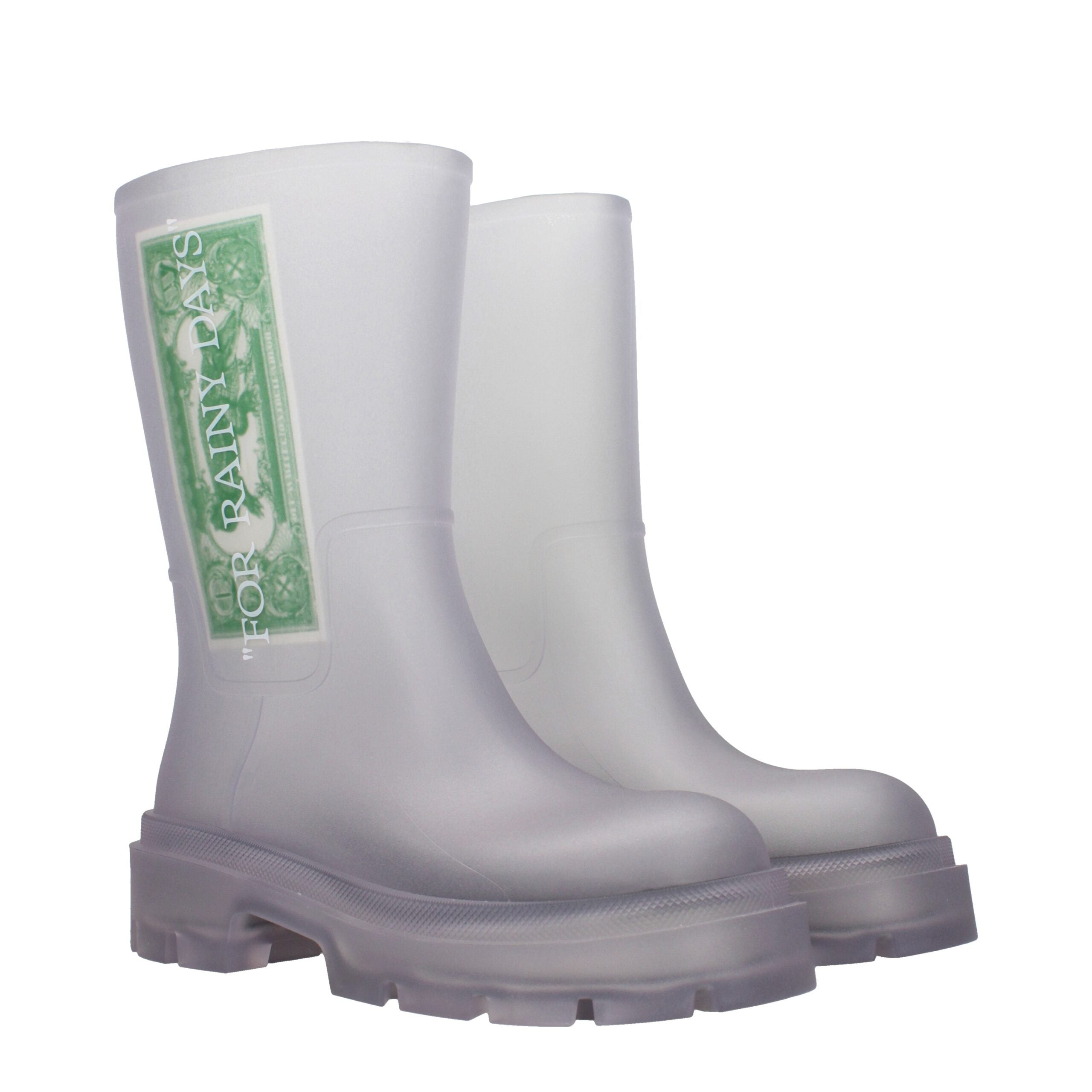 Bottines Off-White en PVC transparent