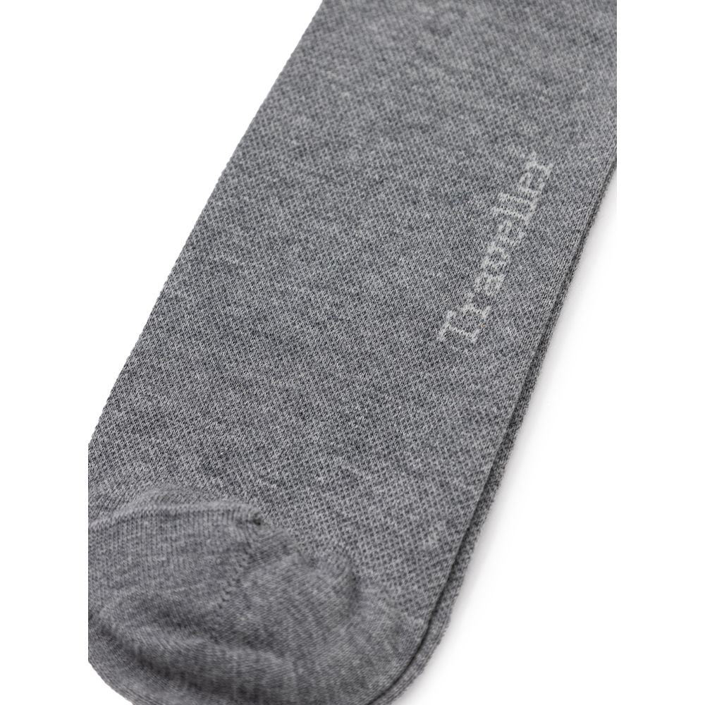 ZEGNA Gray Cotton Socks ZEGNA