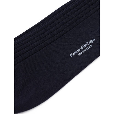 ZEGNA Navy Blue Wool Socks ZEGNA