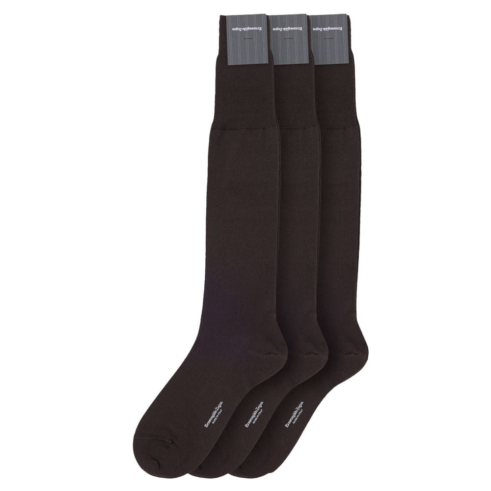 ZEGNA Brown Wool Socks ZEGNA