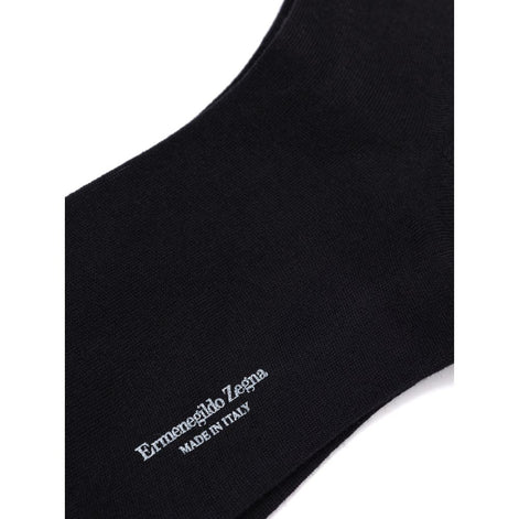 ZEGNA Black Wool Socks ZEGNA