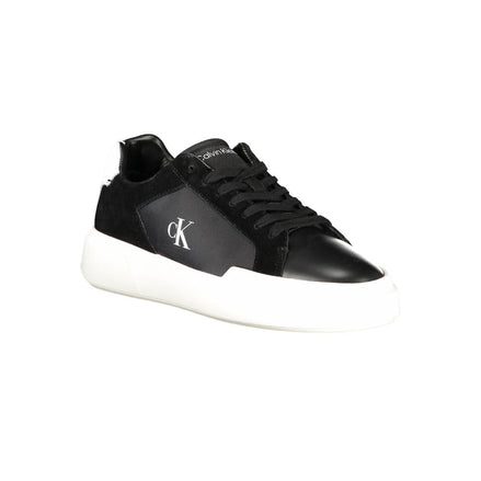 Calvin Klein Black Leather Men Sneaker Calvin Klein
