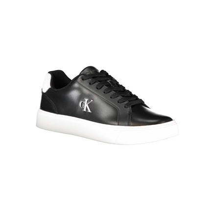 Calvin Klein Black Leather Men Sneaker Calvin Klein
