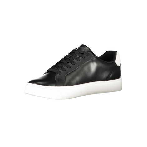 Calvin Klein Black Leather Men Sneaker Calvin Klein
