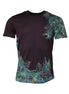 Dolce & Gabbana Violet Peacock Feather Men Crew Neck T-Shirt Dolce & Gabbana