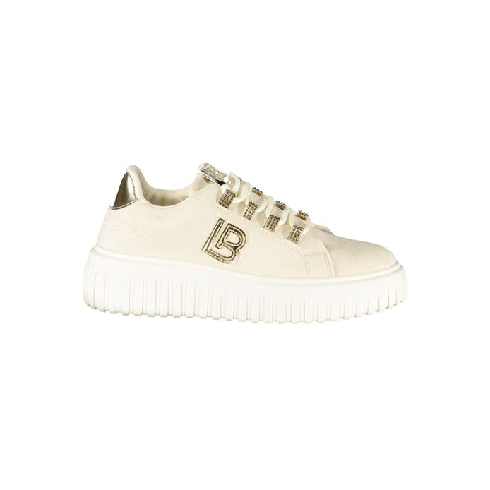 Laura Biagiotti Beige Polyester Women Sneaker Laura Biagiotti