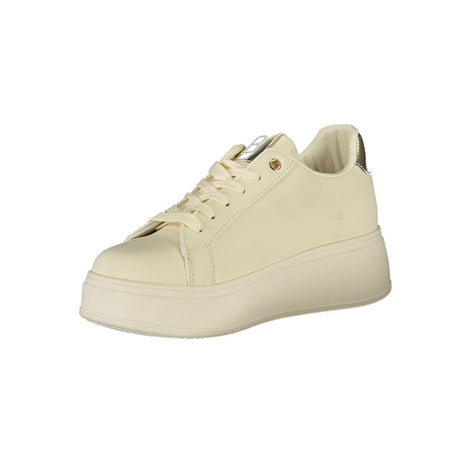 Laura Biagiotti Beige Polyester Women Sneaker Laura Biagiotti