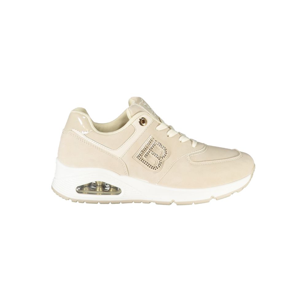 Laura Biagiotti Beige Polyester Women Sneaker Laura Biagiotti