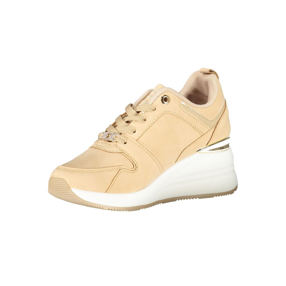 Laura Biagiotti Beige Polyester Women Sneaker Laura Biagiotti