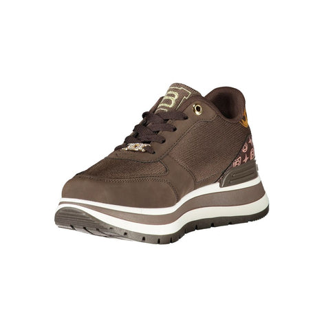 Laura Biagiotti Brown Polyester Women Sneaker Laura Biagiotti