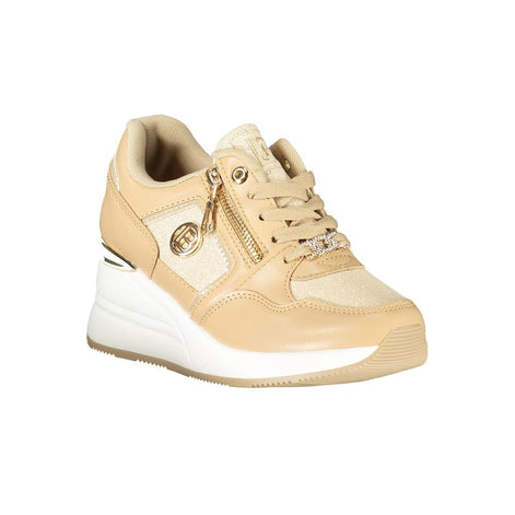 Laura Biagiotti Beige Polyester Women Sneaker Laura Biagiotti