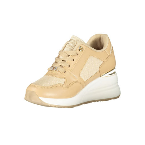 Laura Biagiotti Beige Polyester Women Sneaker Laura Biagiotti
