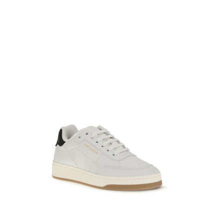 Saint Laurent White Calf Leather Bos Taurus Low Top Sneakers Saint Laurent