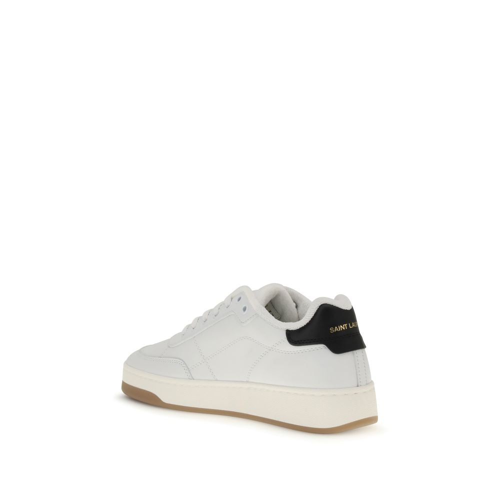 Saint Laurent White Calf Leather Bos Taurus Low Top Sneakers Saint Laurent