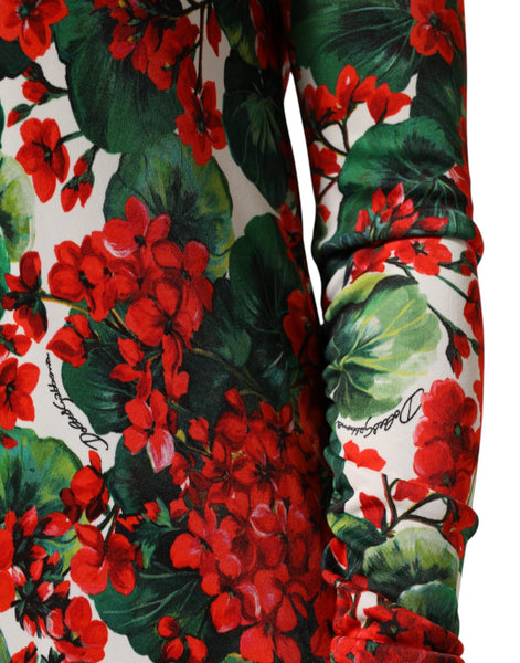Dolce & Gabbana Multicolor Floral Short Portofino Dress Dolce & Gabbana