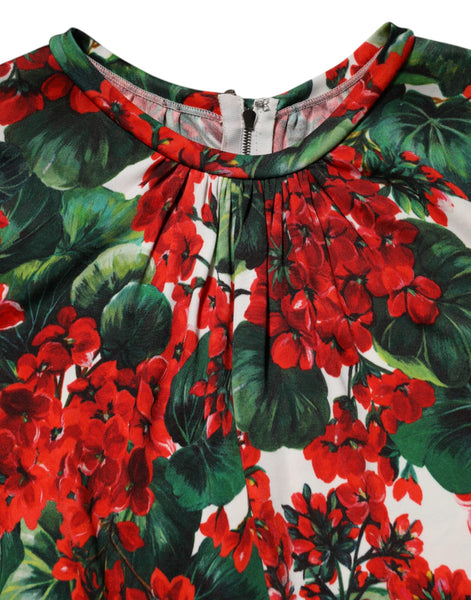 Dolce & Gabbana Multicolor Floral Short Portofino Dress Dolce & Gabbana