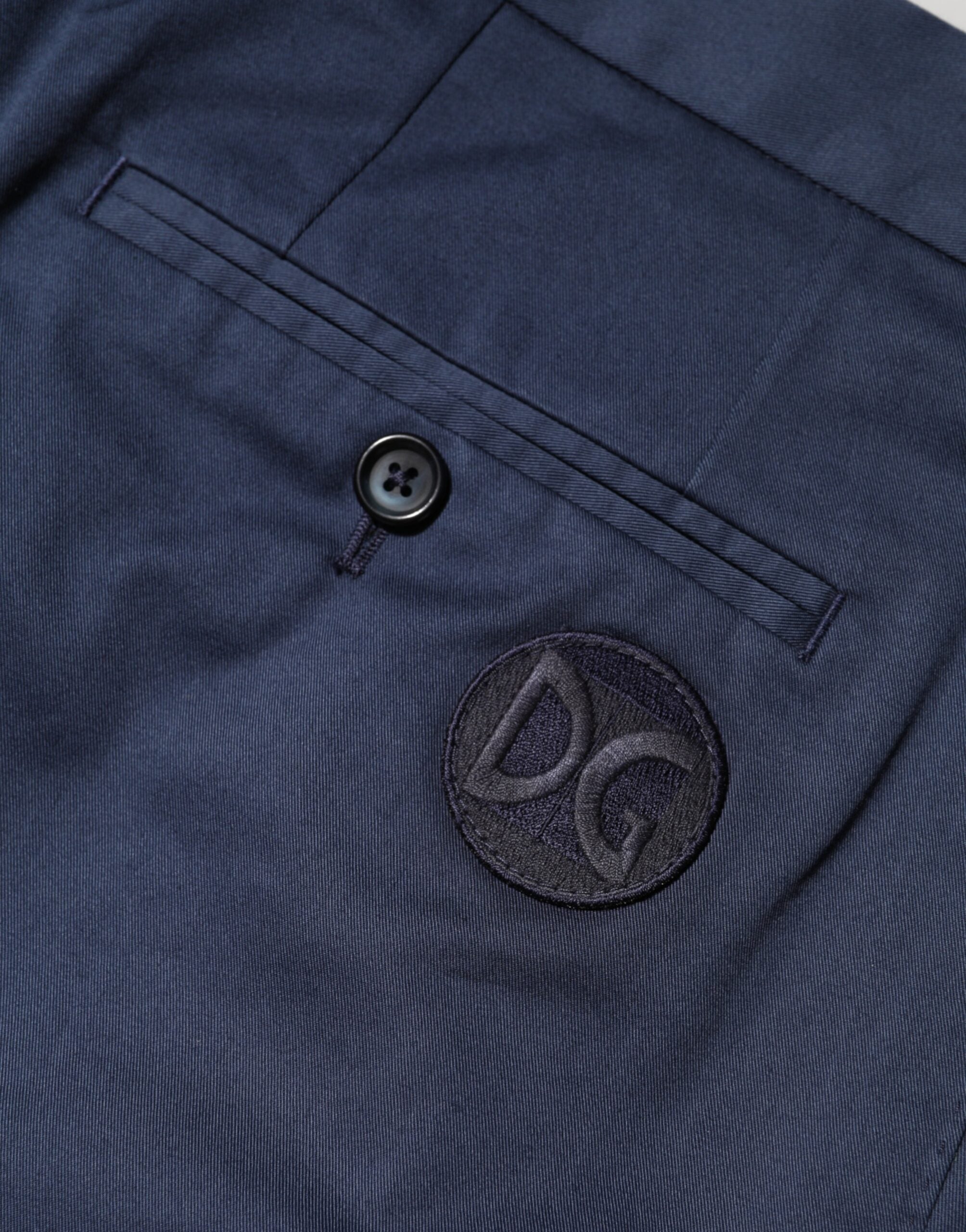 Dolce & Gabbana Blue Cotton Stretch Mid Waist Bermuda Shorts Dolce & Gabbana