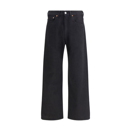 Our Legacy Black Cotton Straight-Leg Jeans Our Legacy