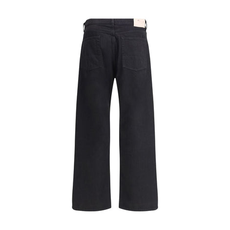 Our Legacy Black Cotton Straight-Leg Jeans Our Legacy