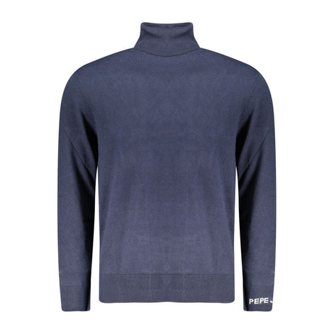 Pepe Jeans Blue Cotton Men Sweater Turtleneck Pepe Jeans