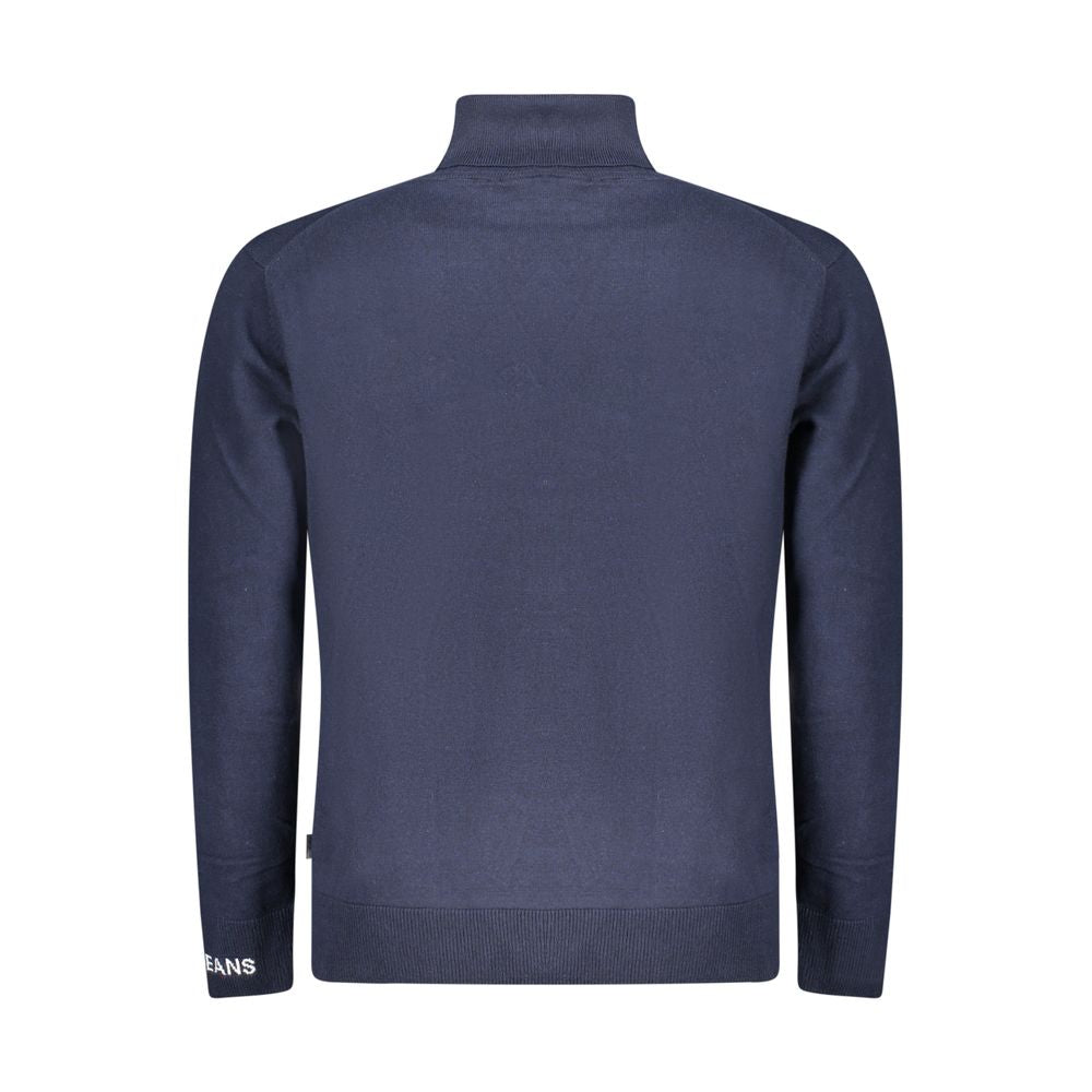 Pepe Jeans Blue Cotton Men Sweater Turtleneck Pepe Jeans