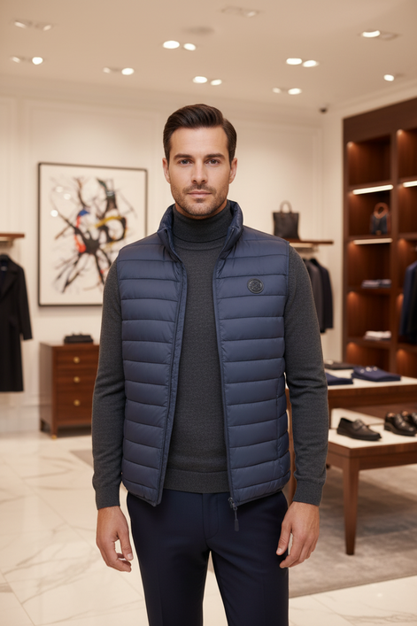 Cavalli Class Herrenjacke aus blauem Polyester