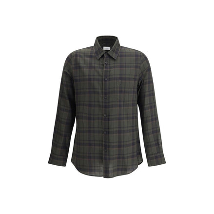Saint Laurent Bicolor Cotton Pattern Shirt Saint Laurent