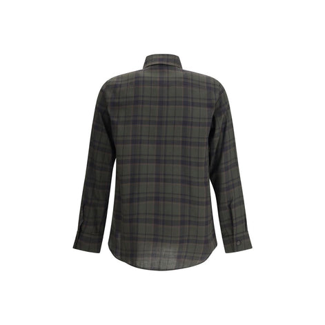 Saint Laurent Bicolor Cotton Pattern Shirt Saint Laurent