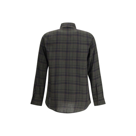 Saint Laurent Bicolor Cotton Pattern Shirt Saint Laurent