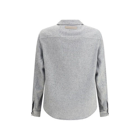 ZEGNA Gray Cashmere Dress Shirt ZEGNA