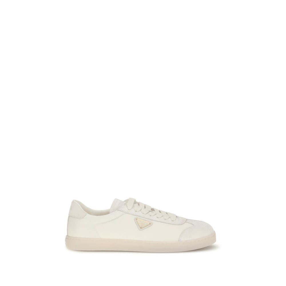 Prada Cream Polyamide Low Top Sneakers Prada