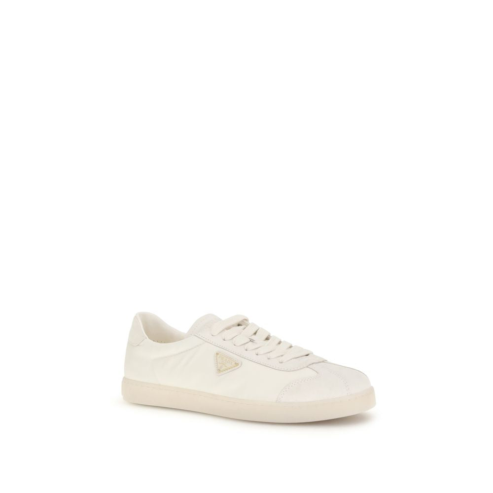 Prada Cream Polyamide Low Top Sneakers Prada