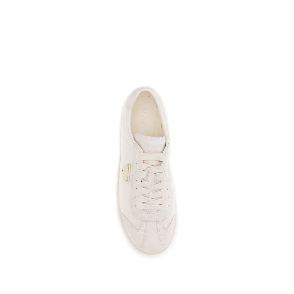 Prada Cream Polyamide Low Top Sneakers Prada