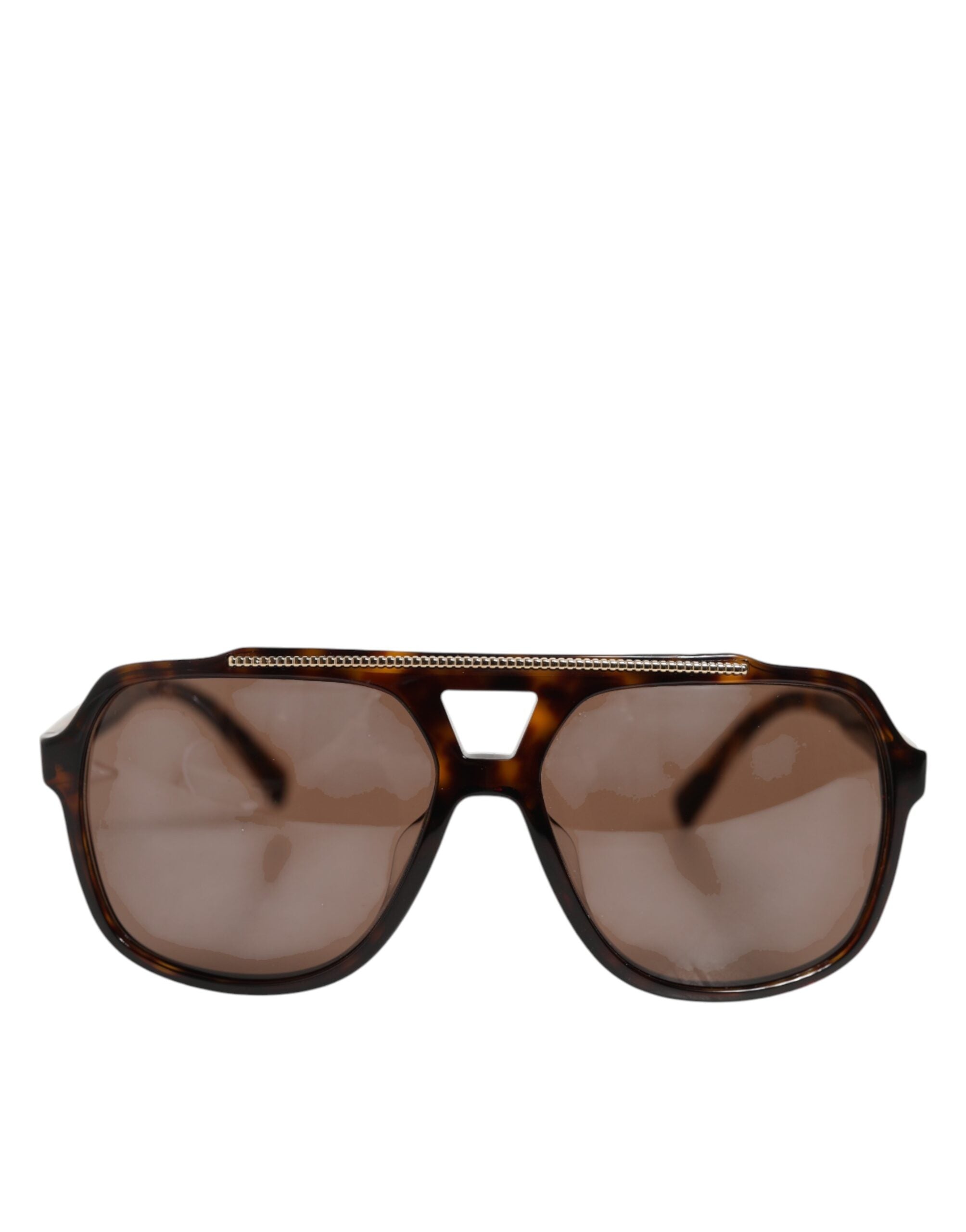 Dolce & Gabbana Dark Brown Tortoise Shell Pilot Frame Sunglasses Dolce & Gabbana