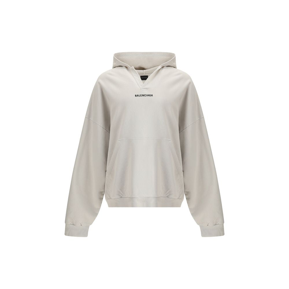 Balenciaga White Cotton Sweatshirt Balenciaga