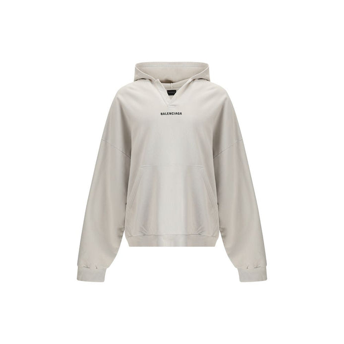 Balenciaga White Cotton Sweatshirt Balenciaga