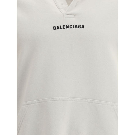 Balenciaga White Cotton Sweatshirt Balenciaga