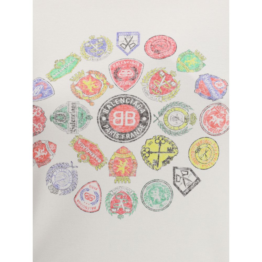 Balenciaga White Cotton T-Shirt Balenciaga