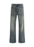Balenciaga Blue Cotton Relaxed Fit Jeans Balenciaga