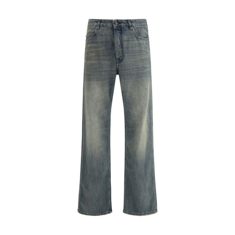 Balenciaga Blue Cotton Relaxed Fit Jeans Balenciaga