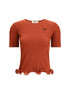 Fendi Red Fleece Wool Top Fendi