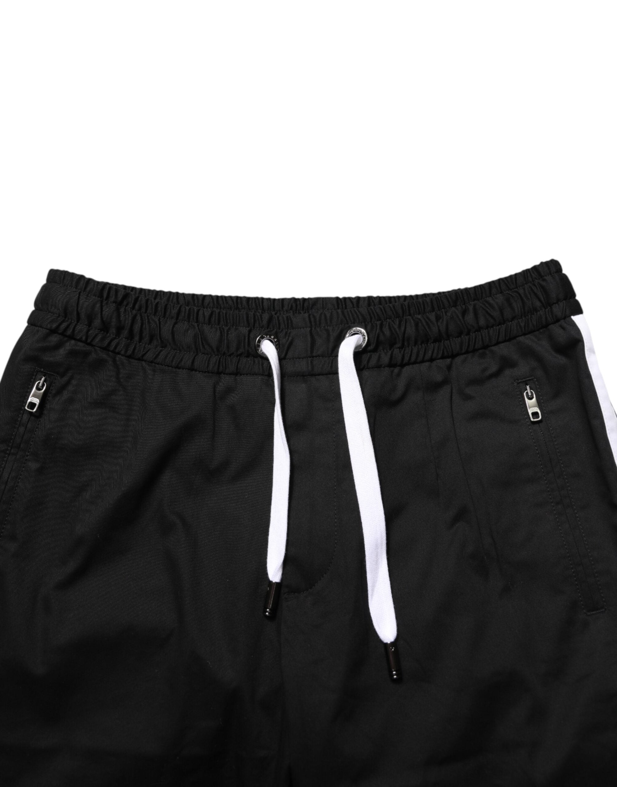 Dolce & Gabbana Black Cotton Stretch Men Bermuda Shorts Dolce & Gabbana